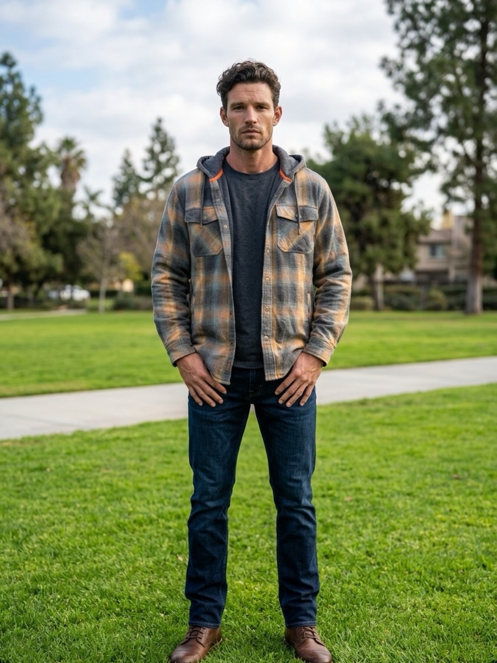 Legendary Whitetails Blue & Tan Plaid Shirt Jacket - MD